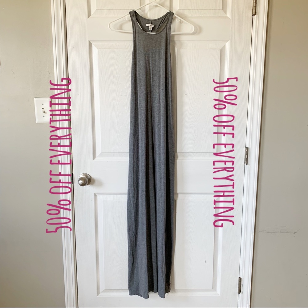 Gray American Eagle Maxi Tank Dress